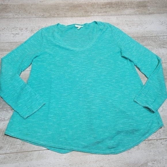Eileen Fisher Sweaters - Eileen Fisher Organic Linen V-Neck Tunic Sweater Size Small